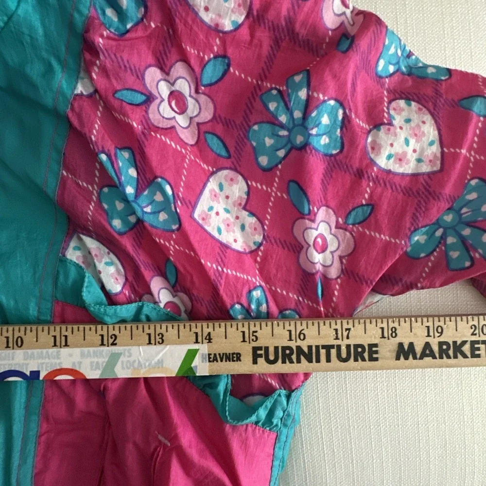 Vintage London Fog Medium Baby Jacket Medium Pink Green Retro Zip Colorful
